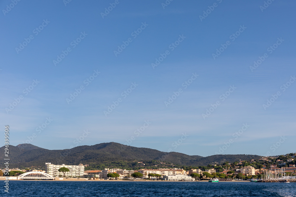 Sainte Maxime, Var, France - The seafront and the bridge