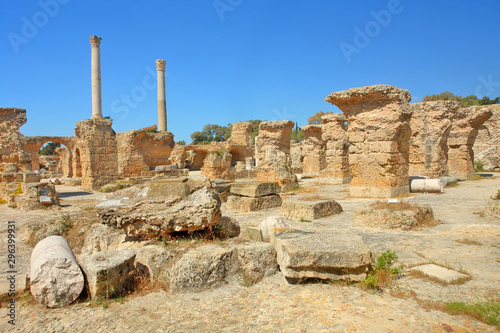 Ruins of ancient city of Carthage in Tunisia