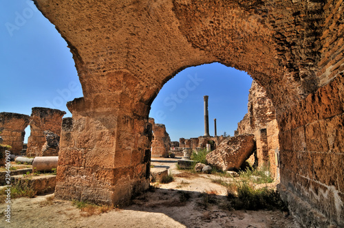 Ruins of ancient city of Carthage in Tunisia
