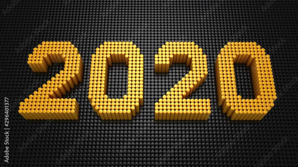 Cylinders Form The Number 2020 Cylinders Form The Number 2020