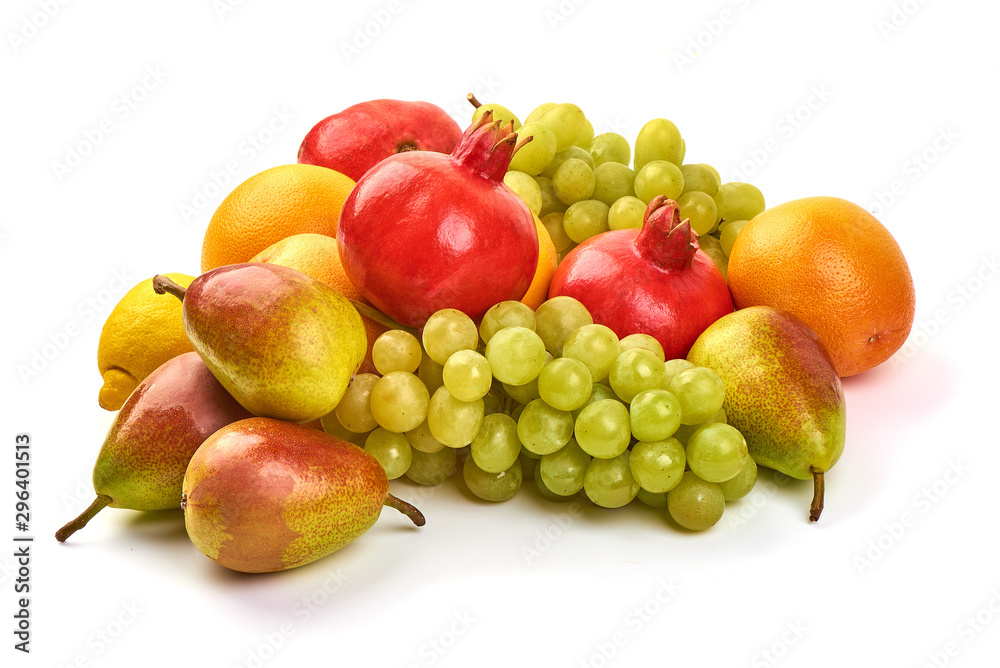 Mixed Fresh fruits, isolated on white background Mixed Fresh fruits, isolated on white background