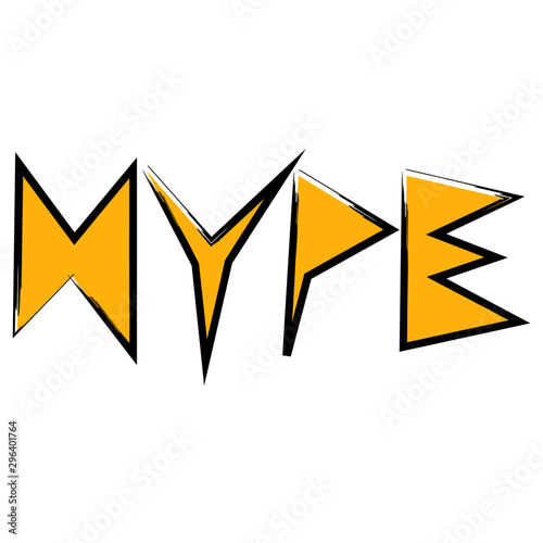 hype word lettering vector illustration isolated