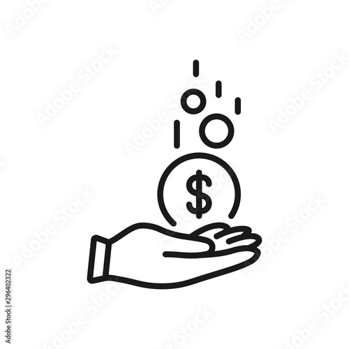the salary - minimal line web icon. simple vector illustration. concept for infographic, website or app.