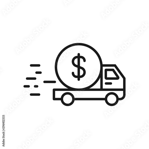remittance - minimal line web icon. simple vector illustration. concept for infographic, website or app.