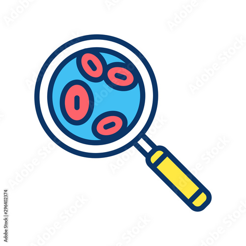 Blood check color line icon. Medical examination concept. Pictogram for web, mobile app, promo.