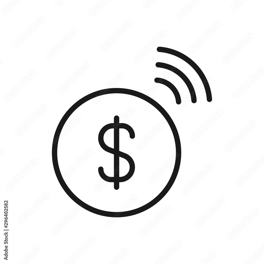 remote payment - minimal line web icon. simple vector illustration. concept for infographic, website or app. remote payment - minimal line web icon. simple vector illustration. concept for infographic, website or app.