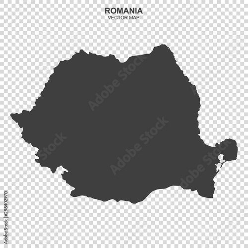 political map of Romania isolated on transparent background