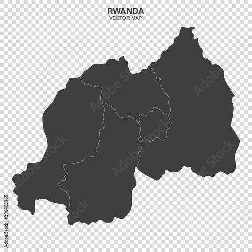 political map of Rwanda isolated on transparent background