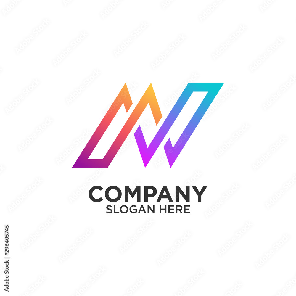 letter N with lineart style logo design letter N with lineart style logo design