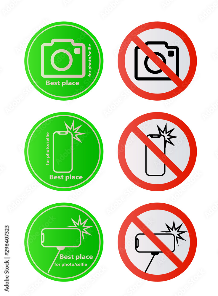 No Ban Stop sign No selfie sticks No photos No camera Vector mobile phone photography smartphone forbidden sign symbol icon monopod selfie prohibited Beware hand hold sticks circle shape Caution signs No Ban Stop sign No selfie sticks No photos No camera Vector mobile phone photography smartphone forbidden sign symbol icon monopod selfie prohibited Beware hand hold sticks circle shape Caution signs