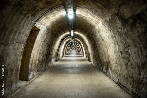 Abandoned tunnel, 2 world war, architecture, minimalism