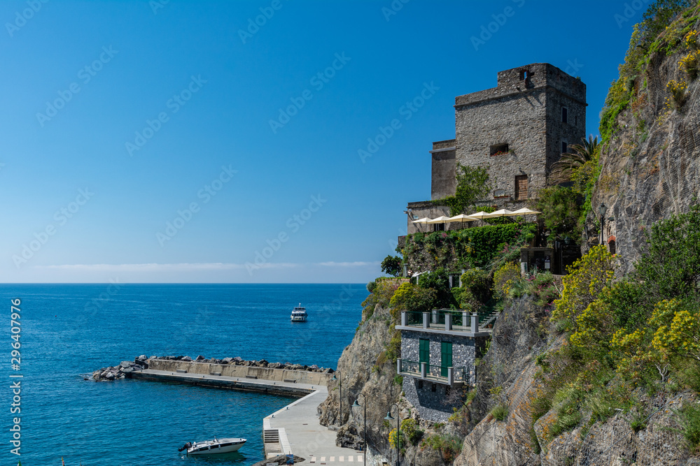Castle of Monterosso al mare in Italy, the cinque terre