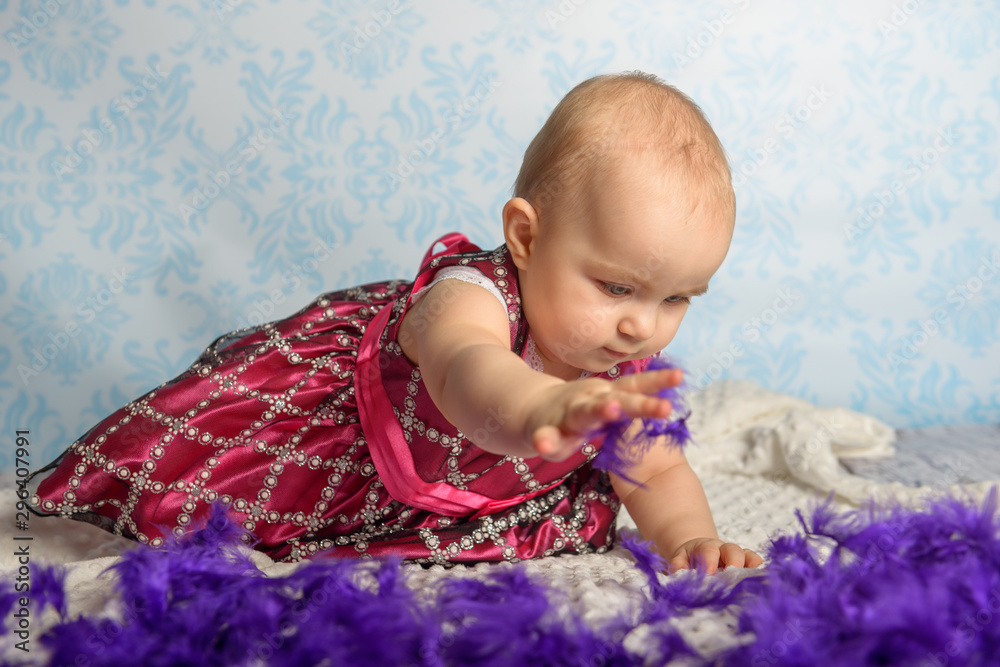 Portrait of adorable baby girl. Childhood. Authentic image. Portrait of adorable baby girl. Childhood. Authentic image.