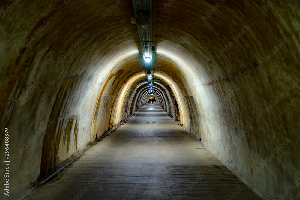 Abandoned tunnel, 2 world war, architecture, minimalism