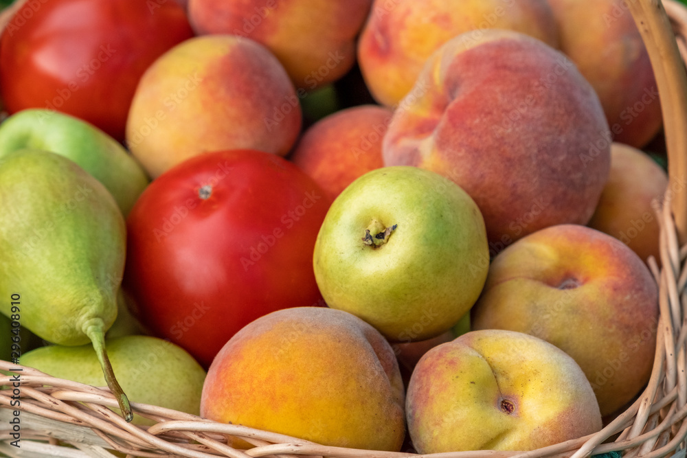 Fresh vegetables and fruits in basket Fresh vegetables and fruits in basket
