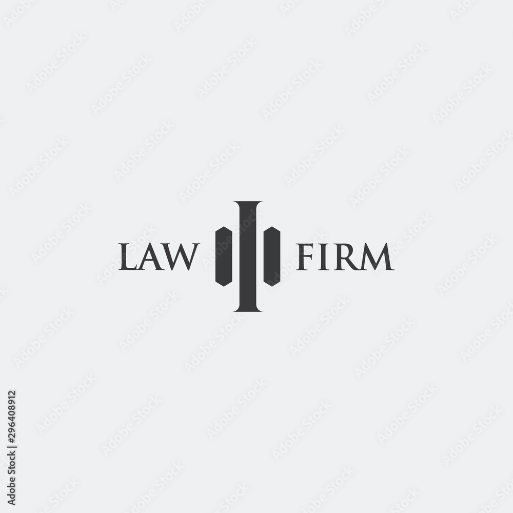 Lawyer Attorney Legal Law firm Logo design vector template Negative space. Circle shape Judge Logotype concept icon. Lawyer Attorney Legal Law firm Logo design vector template Negative space. Circle shape Judge Logotype concept icon.