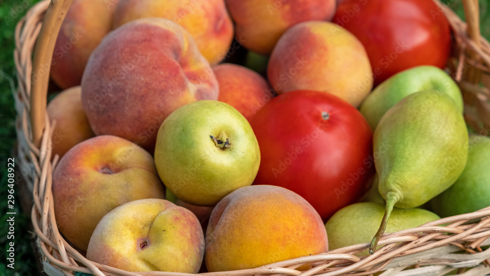 Fresh vegetables and fruits in basket Fresh vegetables and fruits in basket