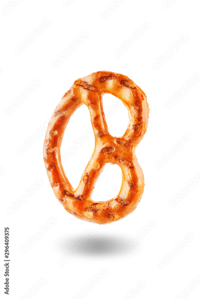 Pretzel with salt on a white isolated background Pretzel with salt on a white isolated background