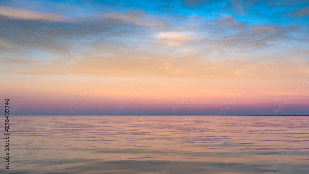 Peaceful serenity in calm pastel waters