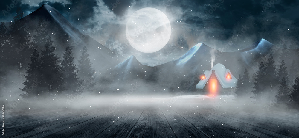 Moonlight, abstract, animated, dark, moon, HD wallpaper