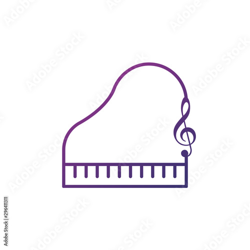 Piano melody icon vector. P...