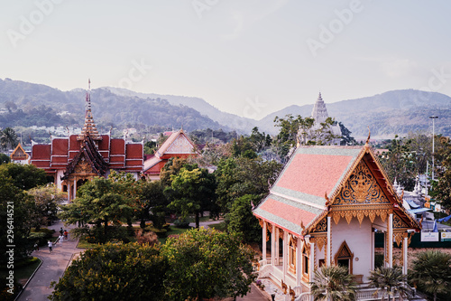 The Wat Chalong Buddhist temple in Chalong, Phuket, Thailand.