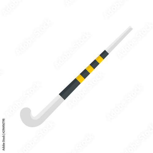 Field hockey stick icon. Flat illustration of field hockey stick vector icon for web design