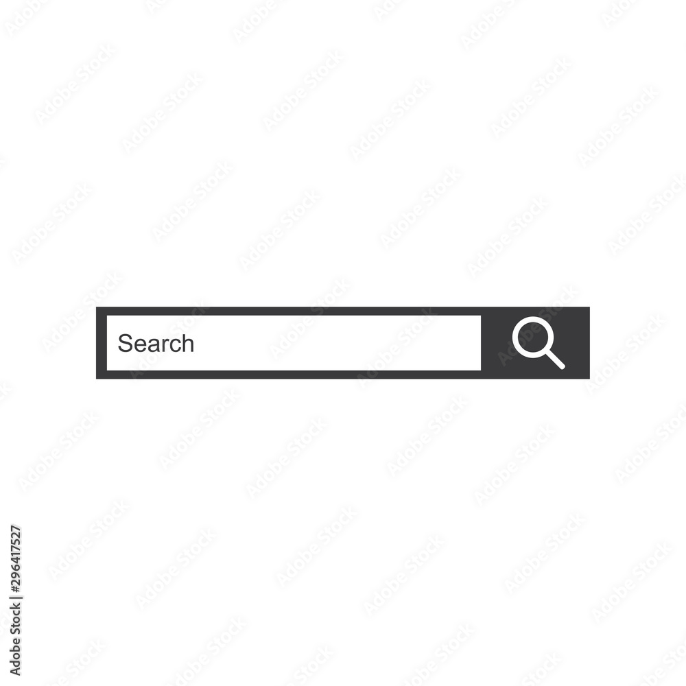 Set of search bars, flat web design elements Set of search bars, flat web design elements