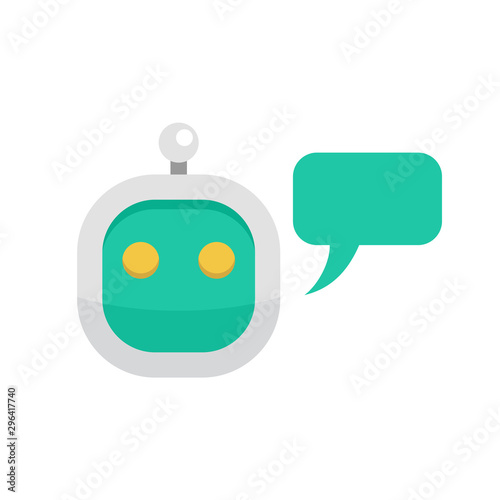 Smart chatbot icon. Flat illustration of smart chatbot vector icon for web design