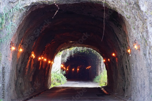 Tunnel with Fall in Bakground 