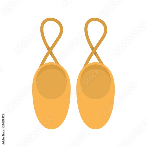 Rhythmic gymnastics shoes icon. Flat illustration of rhythmic gymnastics shoes vector icon for web design