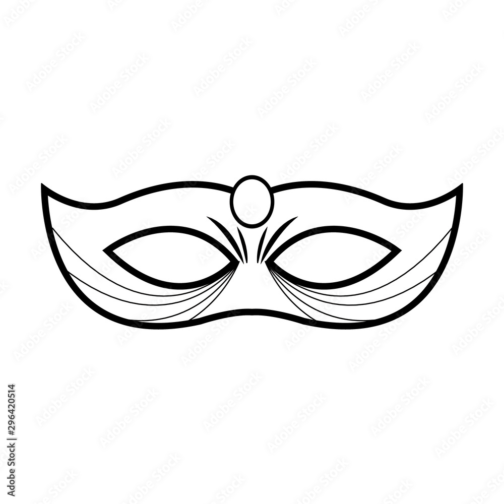 carnival mask icon, flat design carnival mask icon, flat design