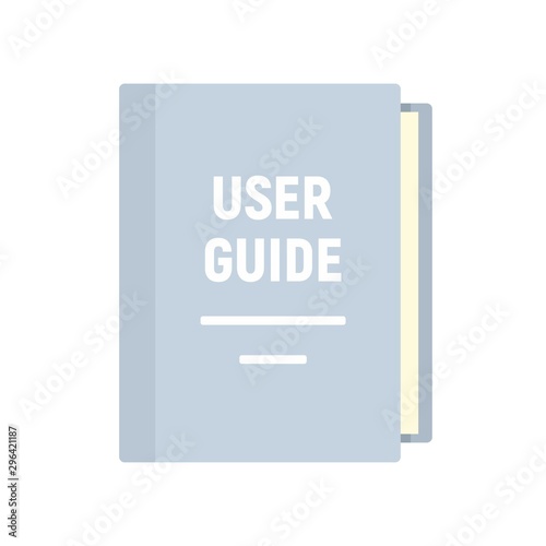 User guide icon. Flat illustration of user guide vector icon for web design