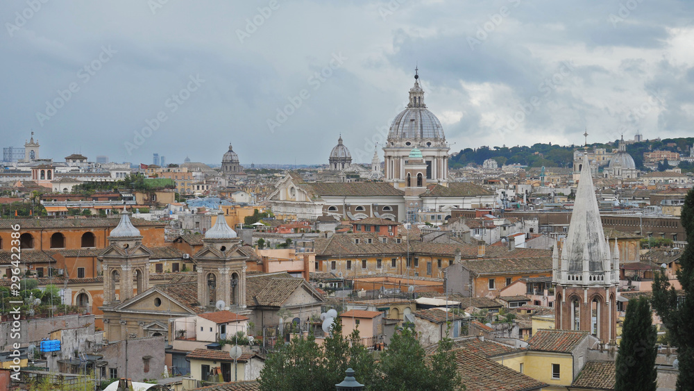 Top view panorama of the Eternal City of Rome, Italy