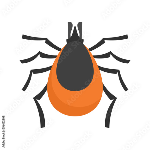 Allergy mite icon. Flat illustration of allergy mite vector icon for web design