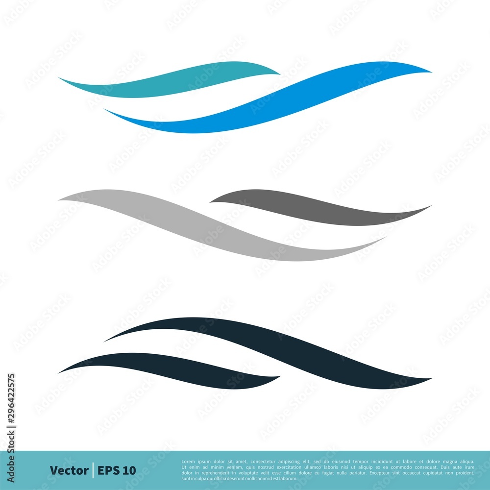 Abstract Wave Swoosh Icon Vector Logo Template Illustration Design. Vector  EPS 10. Stock-vektor