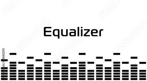 Sound digital wave, simple black border. Music radio wave. Digital voice graphic design, vector illustration.