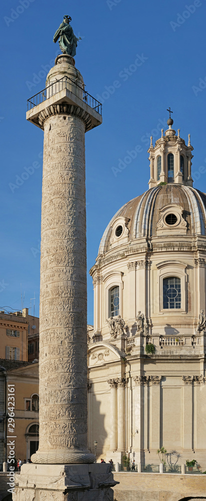 Trajan's Column (Colonna Traiana) Roman triumphal column that commemorates Roman emperor Trajan's victory in the Dacian Wars