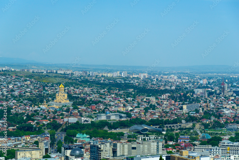 View of the Holy Trinity Cathedral Tsminda Sameba in Tbilisi
