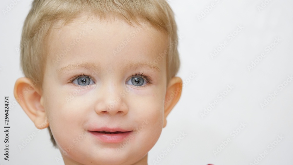 Cute blue eyes blond hair boy kid portrait Cute blue eyes blond hair boy kid portrait