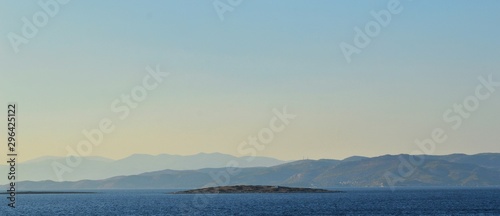 wide sea and mountains