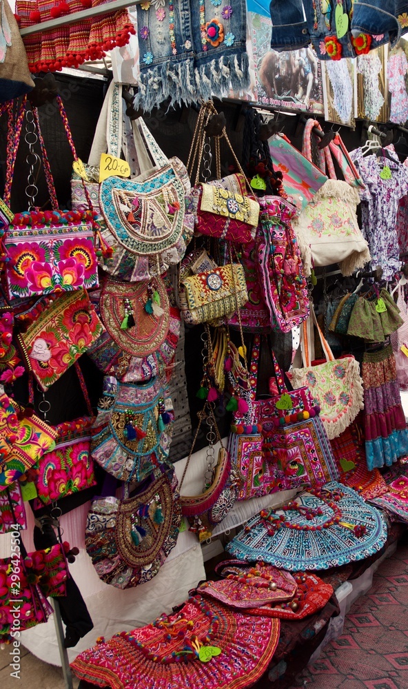colourful bags at the market
