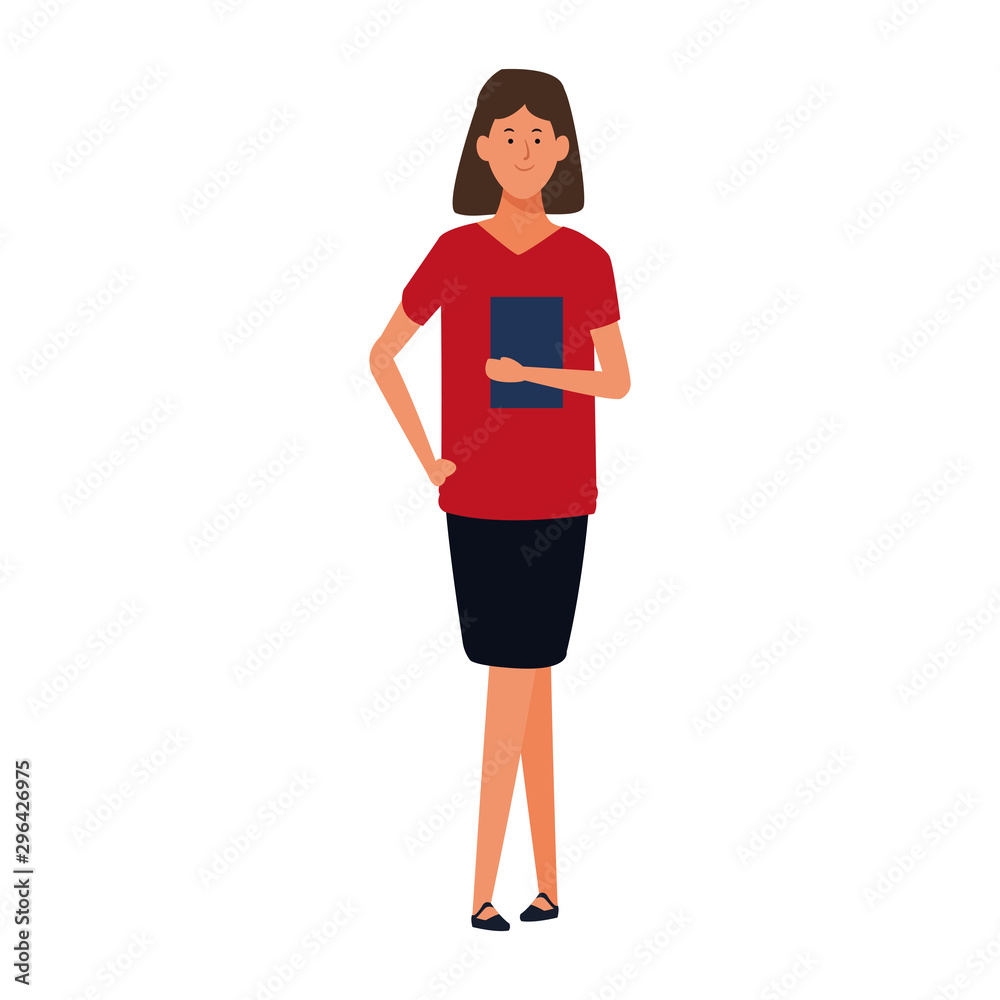 cartoon businesswoman icon, flat design cartoon businesswoman icon, flat design