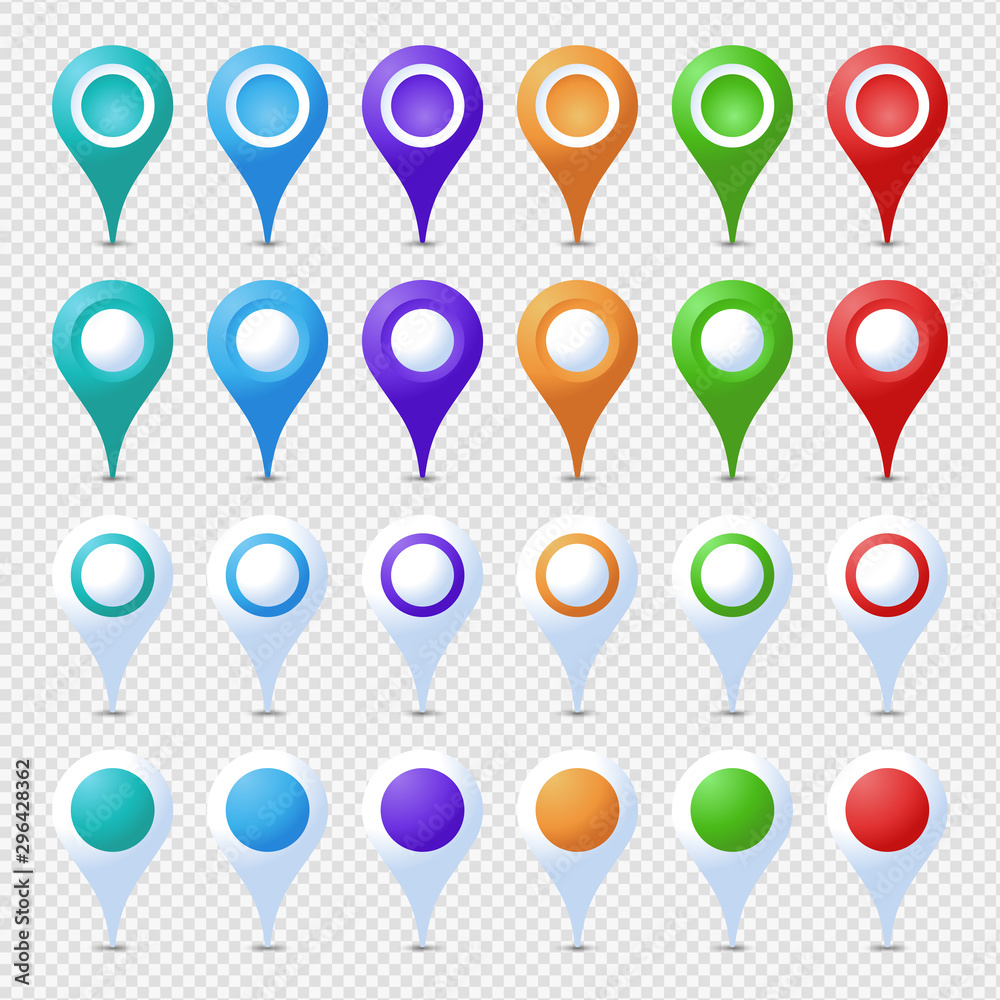 Location pins mega set. Marker 3D. Map pointer pin vector set isolated. Web location point, pointer 3d arrow mark. Location pins mega set. Marker 3D. Map pointer pin vector set isolated. Web location point, pointer 3d arrow mark.