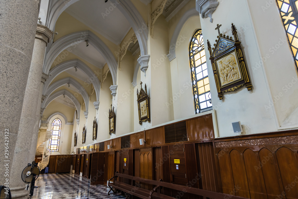 The interior of the Hong Kong Catholic Cathedral of the Immaculate Conception, Hong Kong
