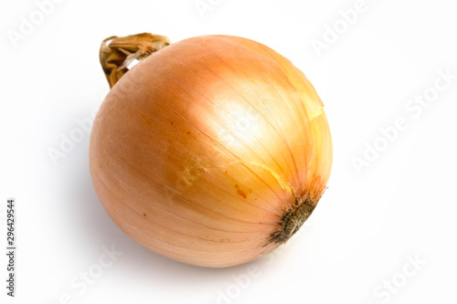 Orange onion on a white background isolate