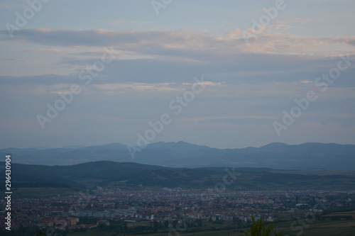 panoramic view of mountains and lake