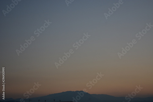 sunset in mountains