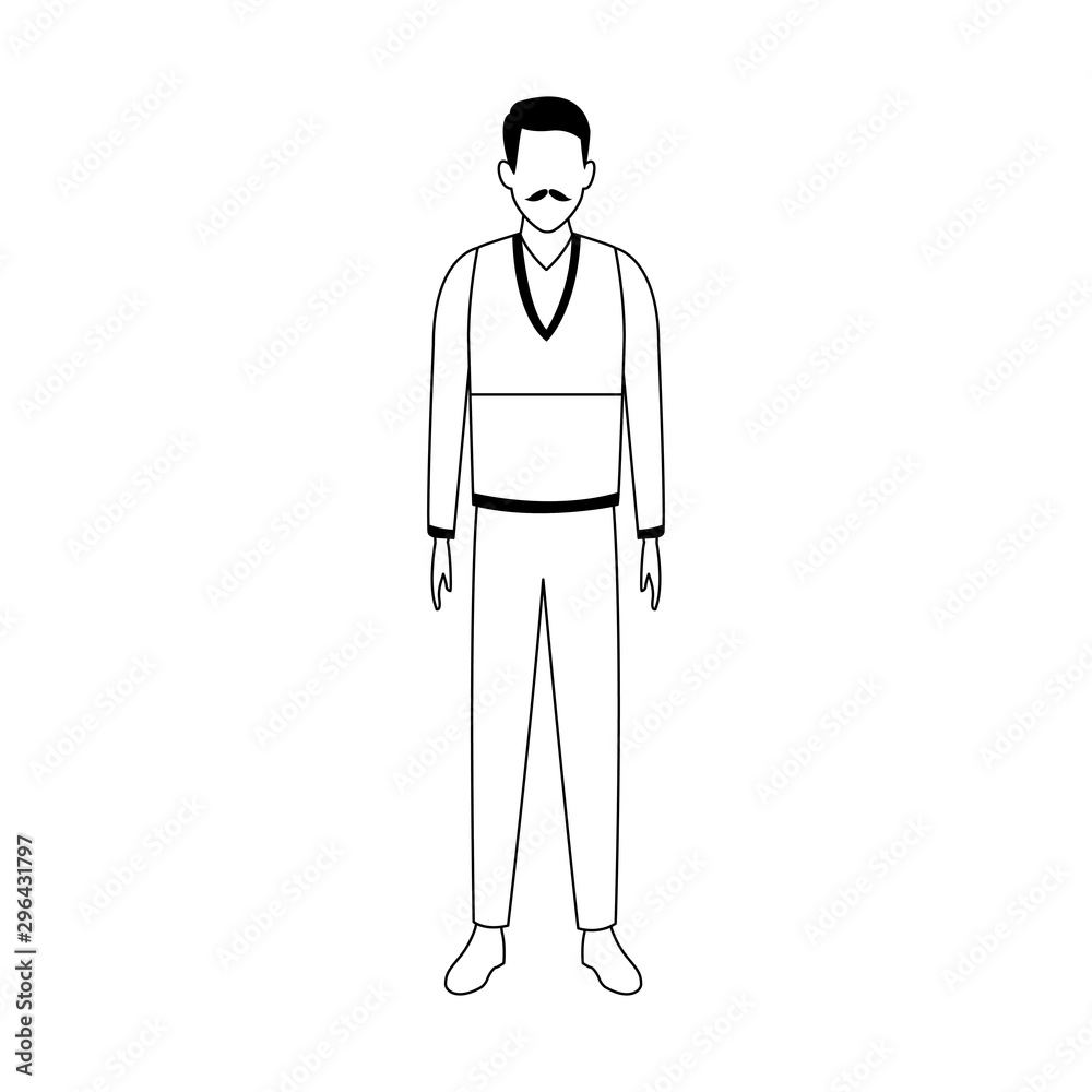 avatar old man icon, flat design avatar old man icon, flat design