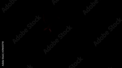 Fire spreads inside a metal pipe